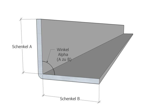 Stahl L-Profil nach Maß 0,75mm