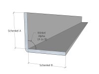 Stahl L-Profil nach Maß 0,75mm